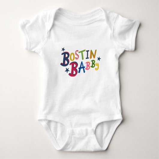 BOSTIN BABBY Black Country Words Baby Bodysuit Baby Strampler (Vorderseite)