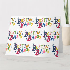 BOSTIN BABBY Black Country Worte Neue Babykarte Karte