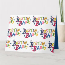 BOSTIN BABBY Black Country Worte Neue Babykarte