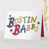 BOSTIN BABBY Black Country Worte Neue Babykarte Karte (Gelbe Blume)