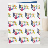 BOSTIN BABBY Black Country Worte Neue Babykarte Karte (Vorderseite)