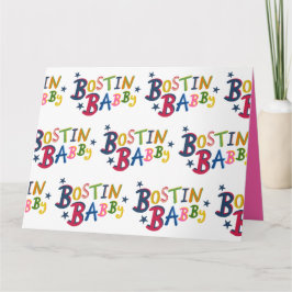 BOSTIN BABBY Black Country Worte Neue Babykarte Karte