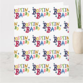 BOSTIN BABBY Black Country Worte Neue Babykarte Karte (Vorderseite)