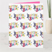 BOSTIN BABBY Black Country Worte Neue Babykarte Karte (Vorderseite)