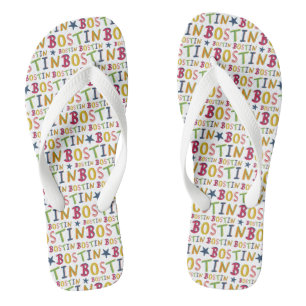 Bostin Black Country Word Drehe Flop Beach Footwea Badesandalen