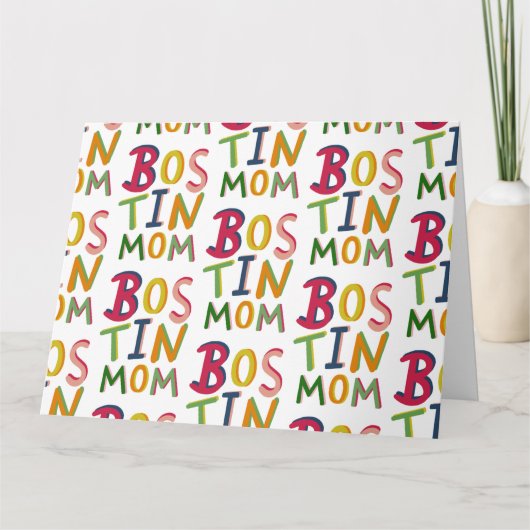 Bostin Mama Schwarzes Land Geburtstag oder Muttert Karte (Vorderseite)