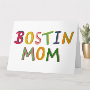 Bostin Mama Schwarzes Land Geburtstag oder Muttert Karte