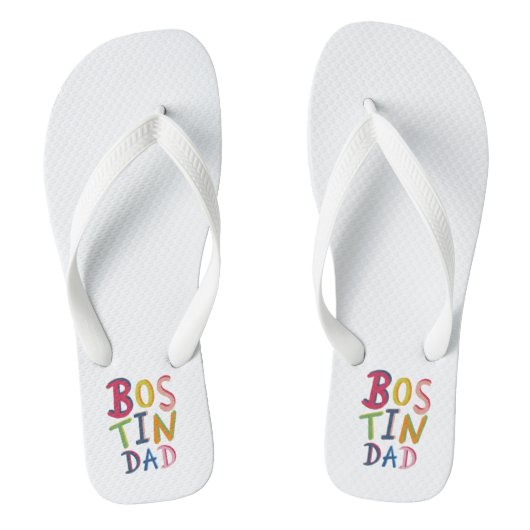 Bostin Vater Black Country Flip Flops Beach Footwe Badesandalen (Fußbett)