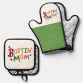 Bostin Vater Black Country Ofenhandschuh & Topflappen-Set (Vorderseite/Rückseite)