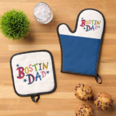 Bostin Vater Black Country Ofenhandschuh & Topflappen-Set (Oben Unten)