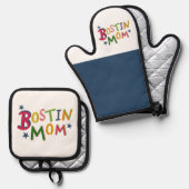 Bostin Vater Black Country Ofenhandschuh & Topflappen-Set (Vorderseite/Rückseite)