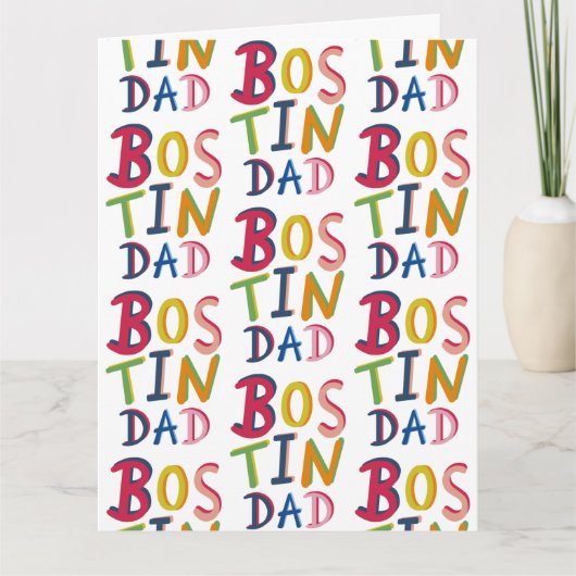 Bostin Vater Schwarzes Land Geburtstag oder Vatert Karte (Vorderseite)