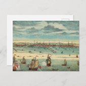 Boston 1800 Beach Sailboat Scene Postkarte (Vorne/Hinten)