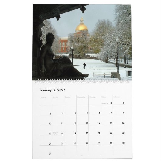 Boston 2010 kalender (Jan 2027)