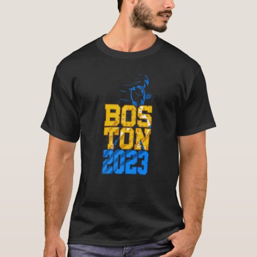 Boston 2023 Marathon Training & Qualified T-Shirt (Vorderseite)