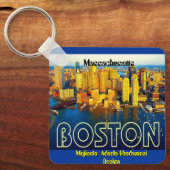 boston 2, Massachusetts - Customized Schlüsselanhänger (Vorderseite)