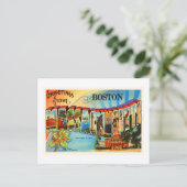 Boston #2 Massachusetts MA Vintage Travel Souvenir Postkarte (Stehend Vorderseite)