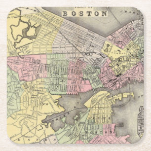 Boston 3 rechteckiger pappuntersetzer