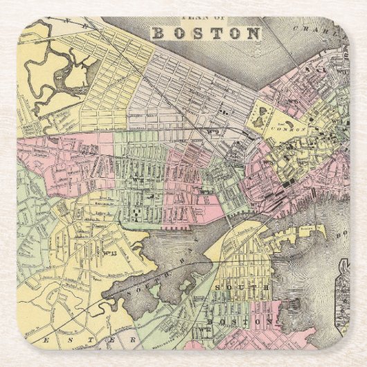 Boston 3 rechteckiger pappuntersetzer (Vorderseite)