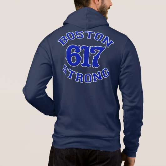 BOSTON 617 STRONG 3D Patch Hoodie (Rückseite)