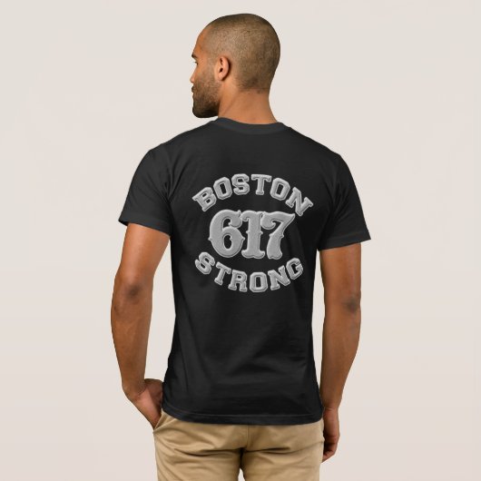 BOSTON 617 STRONG 3D Patch T-Shirt (Schwarz voll)