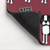 Boston Accent Terrier Pattern Mousepad (Ecke)
