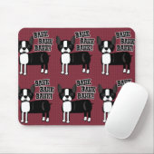 Boston Accent Terrier Pattern Mousepad (Mit Mouse)
