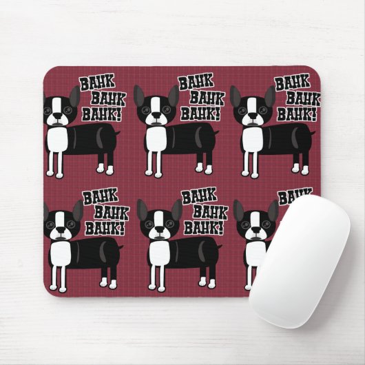 Boston Accent Terrier Pattern Mousepad (Mit Mouse)