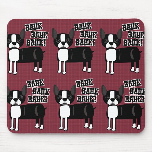Boston Accent Terrier Pattern Mousepad (Vorne)