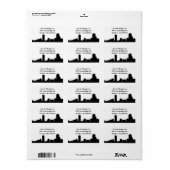 "Boston"-Adressetiketten Adressaufkleber (Vorne)