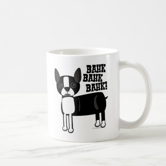 Boston-Akzent Terrier 2 mit Seiten versehen Kaffeetasse (Rechts)