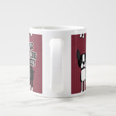 Boston-Akzent-Terrier-Muster Jumbo-Tasse (Rückseite)