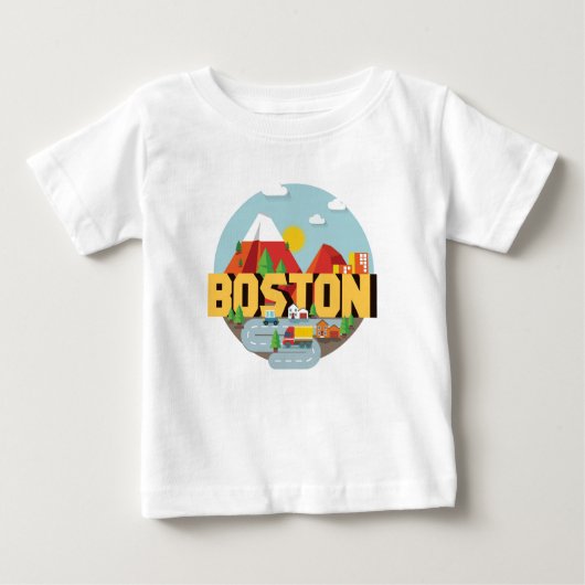 Boston als Bestimmungsort Baby T-shirt (Vorderseite)