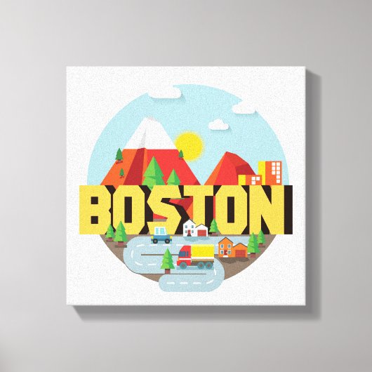 Boston als Ziel Leinwanddruck (Vorderseite)