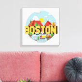 Boston als Ziel Leinwanddruck (Insitu (Wohnzimmer))
