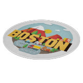 Boston als Ziel Schneidebrett (Ecke)
