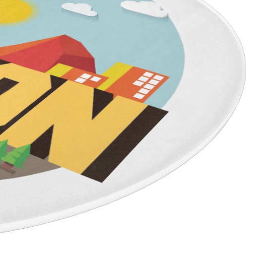 Boston als Ziel Schneidebrett (Ecke)