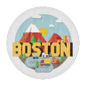 Boston als Ziel Schneidebrett (Vorderseite)