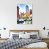 Boston Aquarell Leinwanddruck (Insitu (Schlafzimmer))