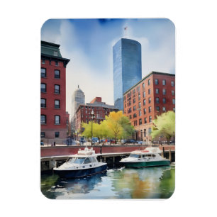 Boston Aquarell Magnet