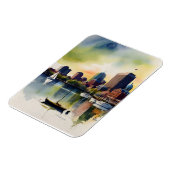 Boston Aquarell Magnet (Linke Seite)