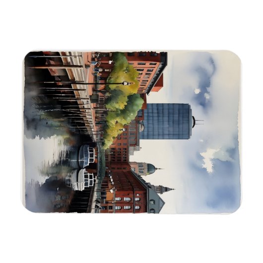 Boston Aquarell Magnet (Horizontal)