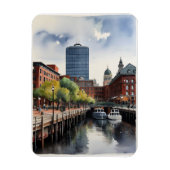 Boston Aquarell Magnet (Vertikal)