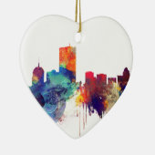 Boston-Aquarell-Skyline Keramikornament (Rechts)