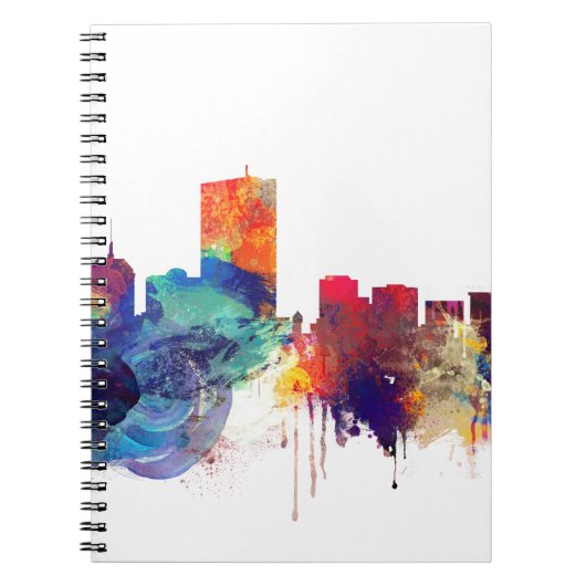 Boston-Aquarell-Skyline Notizblock (Vorderseite)