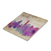 Boston, Aquarell-Stadt-Skyline MAs | Fliese (Seite)
