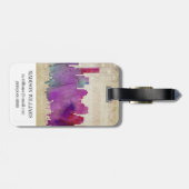 Boston, Aquarell-Stadt-Skyline MAs | Gepäckanhänger (Rückseite horizontal)