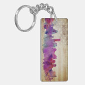 Boston, Aquarell-Stadt-Skyline MAs | Schlüsselanhänger (Vorderseite links)