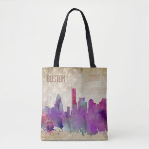 Boston, Aquarell-Stadt-Skyline MAs Tasche