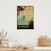 Boston Art Deco Design City Poster-Kunst Poster (Küche)